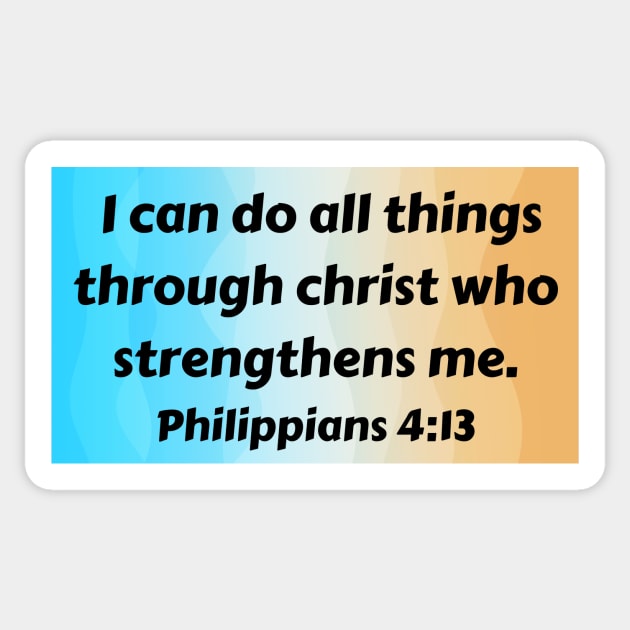 Bible Verse Philippians 4:13 Sticker by Prayingwarrior